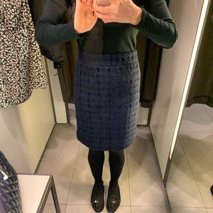 J. Crew Tweed Houndstooth Boucle Pencil Skirt
